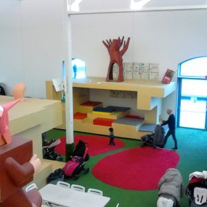 Espacio para eventos y actividades en grupo en Fundacion el Puente, en el Matadero de Madrid.