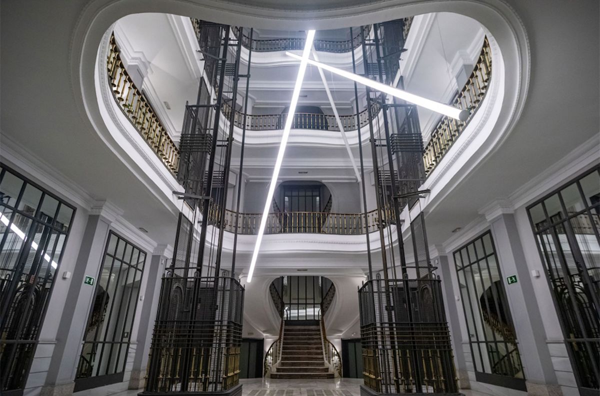 Espacio para eventos y reuniones en Gran Vía Hub 27 de Madrid.