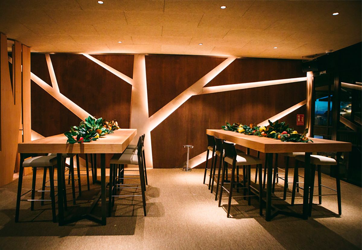 Interior del Restaurante El Gran Escenario ubicado en el Wanda Metropolitano