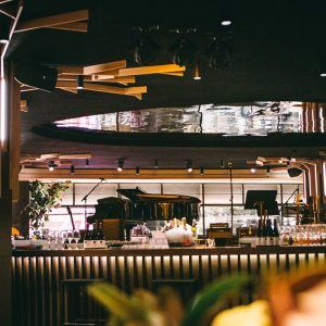 Interior del Restaurante El Gran Escenario ubicado en el Wanda Metropolitano