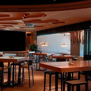 Interior del Restaurante El Gran Escenario ubicado en el Wanda Metropolitano