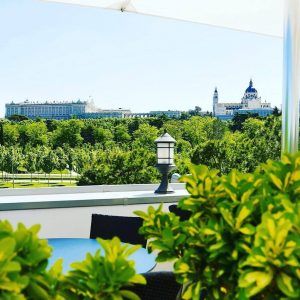Vistas desde el mirador del Café del Río Madrid